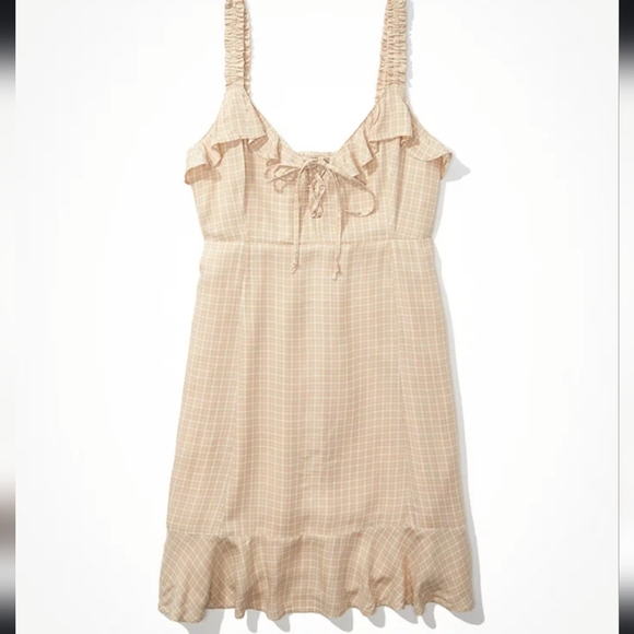 ❤️ NWT! AMERICAN EAGLE RUFFLE MINI DRESS, MEDIUM - Picture 4 of 14